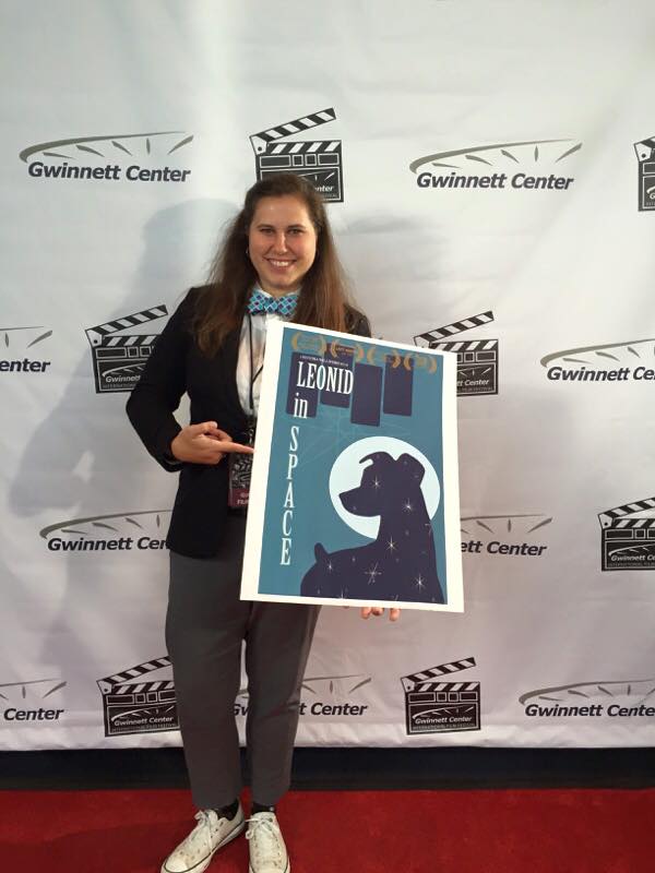 Kendra Williford at the Gwinnett Center International Film Festival for her film, "Leonid in Space"